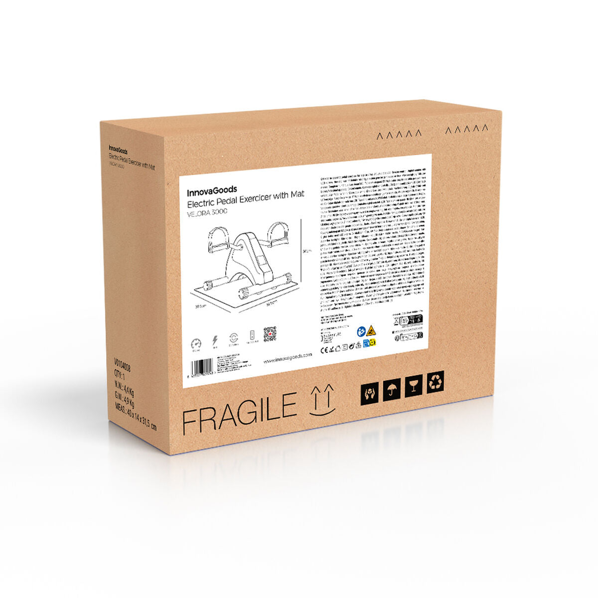 Innovagoods Elektrisch Unterstützter Pedaltrainer Für Arme Und Beine Mit Matte Und Fernbedienung Velora 3000 Innovagoods